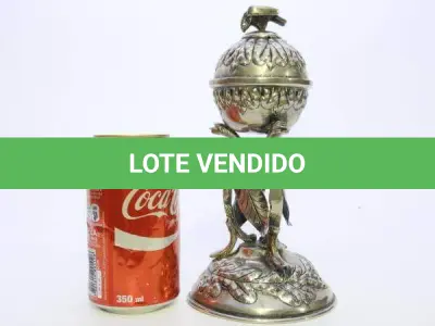 LOTE 015 - CENTRO DE MESA BOLIVIANO EM METAL, 22 CM DE ALTURA (NO ESTADO)