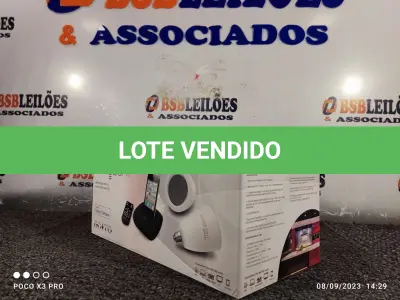 LOTE 128 - 01 - SISTEMA DE SOM E ILUMINAÇÃO SEM FIO (NO ESTADO, NÃO SABEMOS SE FUNCIONA. LEILÃO NÃO TEM GARANTIA E NEM DEVOLUÇÃO, SUJEITO A POSSÍVEIS AVARIAS VISÍVEIS/OCULTAS E/OU AUSÊNCIA DE COMPONENTES)