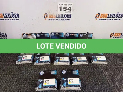 LOTE 154 - 12 – CARTUCHOS HP (NO ESTADO, NÃO SABEMOS SE FUNCIONA. LEILÃO NÃO TEM GARANTIA E NEM DEVOLUÇÃO, SUJEITO A POSSÍVEIS AVARIAS VISÍVEIS/OCULTAS E/OU AUSÊNCIA DE COMPONENTES)