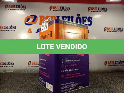 LOTE 304 - 01 LATA DE TINTA SUVINIL FOSCO SEM CHEIRO COMPLETO EXTERIOR/INTERIOR  18 LITROS NA COR FOSCO BRANCO NEVE (NO ESTADO, NÃO SABEMOS SE FUNCIONA. LEILÃO NÃO TEM GARANTIA E NEM DEVOLUÇÃO, SUJEITO A POSSÍVEIS AVARIAS VISÍVEIS/OCULTAS E/OU AUSÊNCIA DE COMPONENTES)