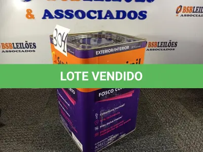LOTE 304 - 01 LATA DE TINTA SUVINIL FOSCO SEM CHEIRO COMPLETO EXTERIOR/INTERIOR  18 LITROS NA COR FOSCO BRANCO NEVE (NO ESTADO, NÃO SABEMOS SE FUNCIONA. LEILÃO NÃO TEM GARANTIA E NEM DEVOLUÇÃO, SUJEITO A POSSÍVEIS AVARIAS VISÍVEIS/OCULTAS E/OU AUSÊNCIA DE COMPONENTES)