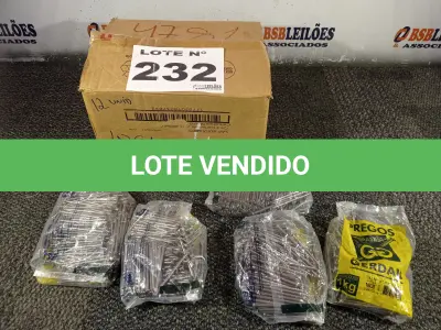 LOTE 232 - 13 KG PREGO GERDAU 18X30 (NO ESTADO, NÃO SABEMOS SE FUNCIONA. LEILÃO NÃO TEM GARANTIA E NEM DEVOLUÇÃO, SUJEITO A POSSÍVEIS AVARIAS VISÍVEIS/OCULTAS E/OU AUSÊNCIA DE COMPONENTES)