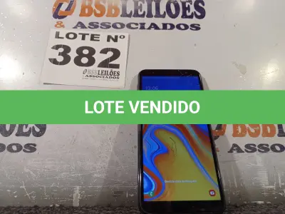 LOTE 382 - 01 – CELULAR SAMSUNG J4 (NO ESTADO, NÃO SABEMOS SE FUNCIONA. LEILÃO NÃO TEM GARANTIA E NEM DEVOLUÇÃO, SUJEITO A POSSÍVEIS AVARIAS VISÍVEIS/OCULTAS E/OU AUSÊNCIA DE COMPONENTES)