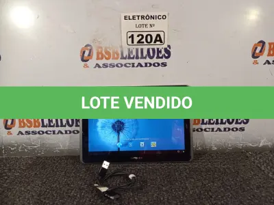LOTE 120 - 01 TABLETE SAMSUNG TAB 2  16GB, WIFI, MODELO GT-P5110 (NO ESTADO, NÃO SABEMOS SE FUNCIONA. LEILÃO NÃO TEM GARANTIA E NEM DEVOLUÇÃO, SUJEITO A POSSÍVEIS AVARIAS VISÍVEIS/OCULTAS E/OU AUSÊNCIA DE COMPONENTES)