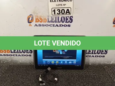 LOTE 130 - 01 TABLETE SAMSUNG TAB 2  16GB, WIFI, MODELO GT-P5110 (NO ESTADO, NÃO SABEMOS SE FUNCIONA. LEILÃO NÃO TEM GARANTIA E NEM DEVOLUÇÃO, SUJEITO A POSSÍVEIS AVARIAS VISÍVEIS/OCULTAS E/OU AUSÊNCIA DE COMPONENTES)