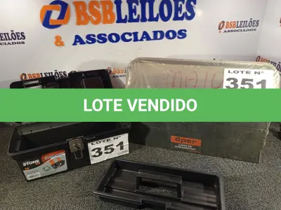 LOTE 351 - 02 – CAIXAS DE FERRAMENTAS (NO ESTADO, NÃO SABEMOS SE FUNCIONA. LEILÃO NÃO TEM GARANTIA E NEM DEVOLUÇÃO, SUJEITO A POSSÍVEIS AVARIAS VISÍVEIS/OCULTAS E/OU AUSÊNCIA DE COMPONENTES)