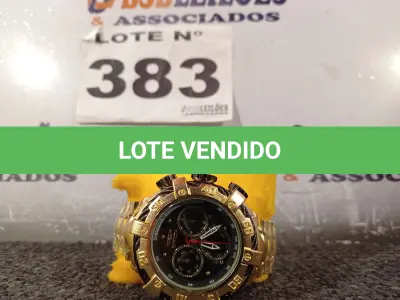 LOTE 383 - 01 – RELÓGIO (NO ESTADO, NÃO SABEMOS SE FUNCIONA. LEILÃO NÃO TEM GARANTIA E NEM DEVOLUÇÃO, SUJEITO A POSSÍVEIS AVARIAS VISÍVEIS/OCULTAS E/OU AUSÊNCIA DE COMPONENTES)