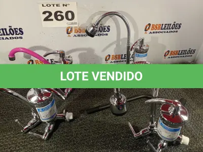 LOTE 260 - 05 – TORNEIRAS DIVERSAS (NO ESTADO, NÃO SABEMOS SE FUNCIONA. LEILÃO NÃO TEM GARANTIA E NEM DEVOLUÇÃO, SUJEITO A POSSÍVEIS AVARIAS VISÍVEIS/OCULTAS E/OU AUSÊNCIA DE COMPONENTES)