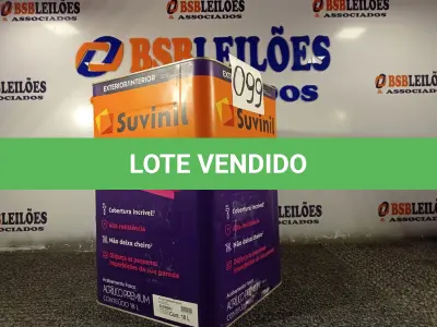 LOTE 099 - 01 LATA DE TINTA SUVINIL FOSCO SEM CHEIRO COMPLETO EXTERIOR/INTERIOR  18 LITROS NA COR FOSCO BRANCO NEVE (NO ESTADO, NÃO SABEMOS SE FUNCIONA. LEILÃO NÃO TEM GARANTIA E NEM DEVOLUÇÃO, SUJEITO A POSSÍVEIS AVARIAS VISÍVEIS/OCULTAS E/OU AUSÊNCIA DE COMPONENTES)