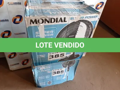 LOTE 385 - 02 – VENTILADORES MONDIAL (NO ESTADO, NÃO SABEMOS SE FUNCIONA. LEILÃO NÃO TEM GARANTIA E NEM DEVOLUÇÃO, SUJEITO A POSSÍVEIS AVARIAS VISÍVEIS/OCULTAS E/OU AUSÊNCIA DE COMPONENTES)