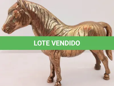 LOTE 167 - ESCULTURA IMPORTADA DA ÍNDIA CAVALO, DIM.: 14X18 CM BRONZE MACIÇO (NO ESTADO)