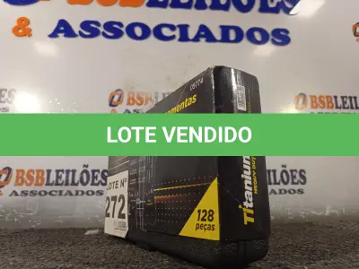 LOTE 272 - 01 - JOGO DE FERRAMENTAS COM 128 PEÇAS TITANIUM (NO ESTADO, NÃO SABEMOS SE FUNCIONA. LEILÃO NÃO TEM GARANTIA E NEM DEVOLUÇÃO, SUJEITO A POSSÍVEIS AVARIAS VISÍVEIS/OCULTAS E/OU AUSÊNCIA DE COMPONENTES)