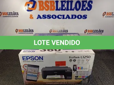 LOTE 360 - 01 - IMPRESSORA EPSON ECOTANK L1250, TANQUE DE TINTA WIRELESS, BIVOLT (NO ESTADO, NÃO SABEMOS SE FUNCIONA. LEILÃO NÃO TEM GARANTIA E NEM DEVOLUÇÃO, SUJEITO A POSSÍVEIS AVARIAS VISÍVEIS/OCULTAS E/OU AUSÊNCIA DE COMPONENTES)