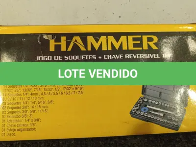 LOTE 390 - 01- JOGO DE SOQUETE 40 PEÇAS CHAVE REVERSÍVEL ¼ (NO ESTADO, NÃO SABEMOS SE FUNCIONA. LEILÃO NÃO TEM GARANTIA E NEM DEVOLUÇÃO, SUJEITO A POSSÍVEIS AVARIAS VISÍVEIS/OCULTAS E/OU AUSÊNCIA DE COMPONENTES)