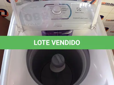 LOTE 088 - 01 LAVADORA DE ROUPAS ELECTROLUX ESSENCIAL CARE LES11 - 11KG 220 VOLTS (NO ESTADO, NÃO SABEMOS SE FUNCIONA. LEILÃO NÃO TEM GARANTIA E NEM DEVOLUÇÃO, SUJEITO A POSSÍVEIS AVARIAS VISÍVEIS/OCULTAS E/OU AUSÊNCIA DE COMPONENTES)