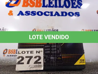 LOTE 272 - 01 - JOGO DE FERRAMENTAS COM 128 PEÇAS TITANIUM (NO ESTADO, NÃO SABEMOS SE FUNCIONA. LEILÃO NÃO TEM GARANTIA E NEM DEVOLUÇÃO, SUJEITO A POSSÍVEIS AVARIAS VISÍVEIS/OCULTAS E/OU AUSÊNCIA DE COMPONENTES)