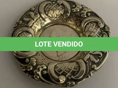LOTE 304 - CINZEIRO EM PRATA, ESPANHOLA 1880, PESO: 35 GRS.(NO ESTADO)