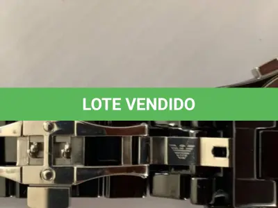 LOTE 303 - RELÓGIO ARMANI CERÂMICA, AR-1400 A ORIGINAL ACOMPANHA 03 GOMOS DE PULSEIRA. (NO ESTADO)