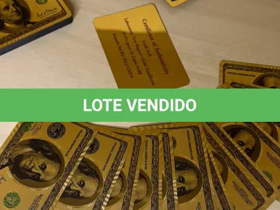 LOTE 010 - 01 BARALHO DOURADO ESPELHADO DOLLAR GOLD(NO ESTADO)
