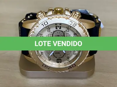 LOTE 037 - 01 RELÓGIO DOURADO COM PRETO(NO ESTADO)