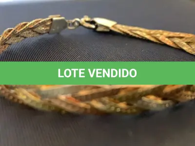 LOTE 305 - PULSEIRA PRATA 925,  COM BANHO DE OURO ROSÉ E AMARELO, MEDINDO 19 CM, (NO ESTADO)