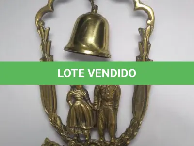 LOTE 190 - ANTIGO PORTA CHAVES EM BRONZE (NO ESTADO)