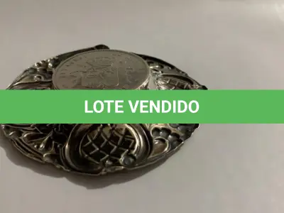 LOTE 304 - CINZEIRO EM PRATA, ESPANHOLA 1880, PESO: 35 GRS.(NO ESTADO)