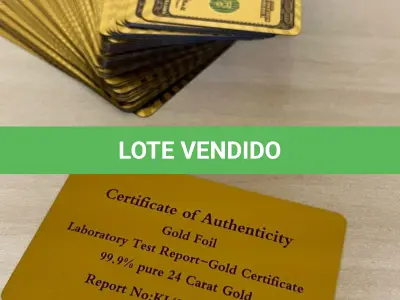 LOTE 010 - 01 BARALHO DOURADO ESPELHADO DOLLAR GOLD(NO ESTADO)