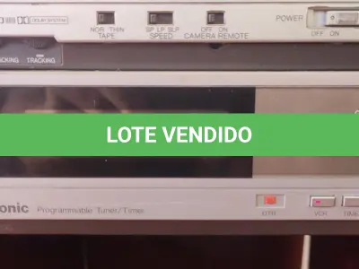 LOTE 344 - VÍDEO CASSETE PANASONIC PV-8.000  STEREO  FUNCIONANDO PERFEITAMENTE (NO ESTADO)