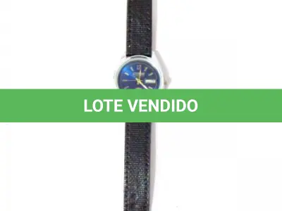 LOTE 276 - RELÓGIO RARO CITIZEN, MOSTRADOR NA TON AZUL SINALIZA DIA DO MÊS E SEMANA, AUTOMÁTICO, MECANISMO COM 21 SAFIRAS OU RUBIS, A PROVA D'ÁGUA, CAIXA EM AÇO, PULSEIRA EM COURO, (NO ESTADO)