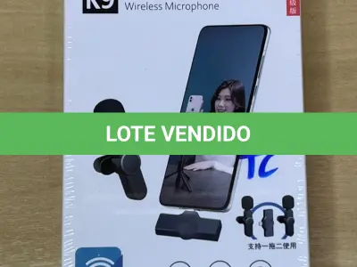 LOTE 044 - 01 MICROFONE BLUETOOTH PARA GRAVAÇÃO DE VÍDEOS EM CELULARES(NO ESTADO)