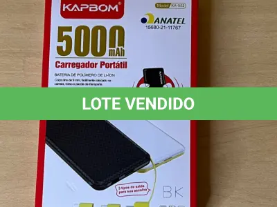 LOTE 016 - 01 CARREGADOR POWERBANK PORTÁTIL(NO ESTADO)