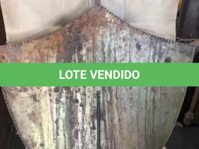 LOTE 269 - BRASÃO MUITO  ANTIGO COM ÓTIMOS DETALHES 60X 30CM (NO ESTADO)