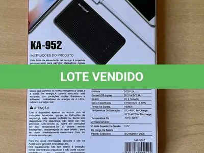 LOTE 016 - 01 CARREGADOR POWERBANK PORTÁTIL(NO ESTADO)