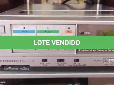 LOTE 344 - VÍDEO CASSETE PANASONIC PV-8.000  STEREO  FUNCIONANDO PERFEITAMENTE (NO ESTADO)