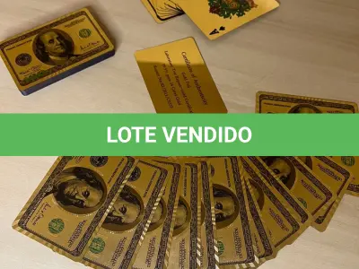 LOTE 114 - 01 BARALHO DOURADO ESPELHADO DOLLAR GOLD (NO ESTADO)