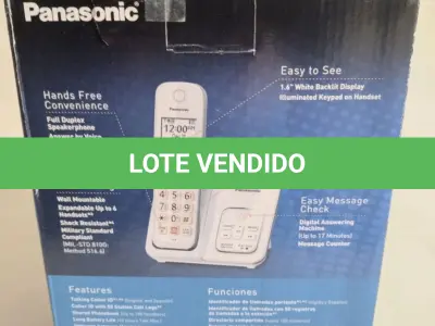 LOTE 532 - TELEFONE SEM FIO PANASONIC COM MAIS DOIS  APARELHOS RAMAL FUNCIONANDO PERFEITAMENTE (NO ESTADO)
