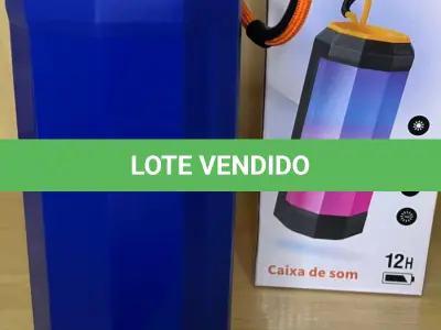LOTE 115 - 01 CAIXA DE SOM COM BATERIA DE ATE 12H DE DURAÇÃO (NO ESTADO)