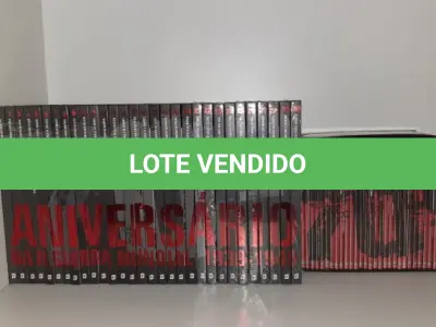 LOTE 592 - COLEÇÃO 70 ª ANIVERSÁRIO DA SEGUNDA GUERRA MUNDIAL COMPLETA COM LIVROS E DVDS (NO ESTADO)