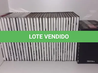LOTE 592 - COLEÇÃO 70 ª ANIVERSÁRIO DA SEGUNDA GUERRA MUNDIAL COMPLETA COM LIVROS E DVDS (NO ESTADO)
