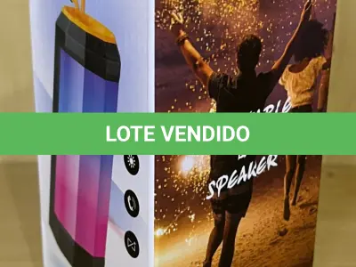 LOTE 115 - 01 CAIXA DE SOM COM BATERIA DE ATE 12H DE DURAÇÃO (NO ESTADO)