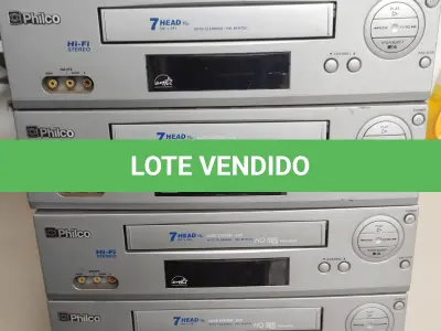 LOTE 440 - LOTE COM 4 VÍDEOS CASSETES 7 CABEÇAS FUNCIONANDO PERFEITAMENTE (NO ESTADO)