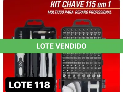 LOTE 118 - 01 KIT PROFISSIONAL COM 115 CHAVES MULTIUSO (NO ESTADO)