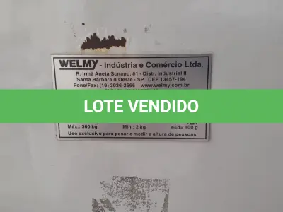 LOTE 496 - BALANÇA WELMY DE 300 QUILOS (NO ESTADO)
