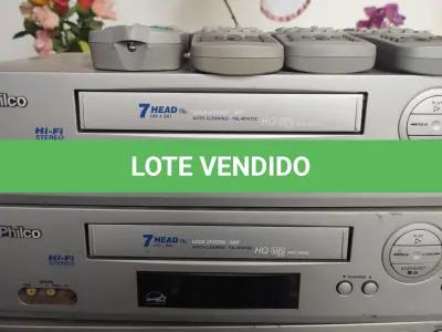LOTE 440 - LOTE COM 4 VÍDEOS CASSETES 7 CABEÇAS FUNCIONANDO PERFEITAMENTE (NO ESTADO)