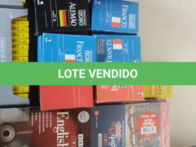 LOTE 593 - LOTE COM DIVERSOS CURSOS DE LÍNGUAS INGLÊS FRANCÊS (NO ESTADO)
