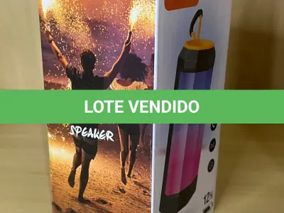 LOTE 103 - 01 CAIXA DE SOM COM BATERIA DE ATE 12H DE DURAÇÃO (NO ESTADO)