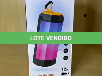 LOTE 103 - 01 CAIXA DE SOM COM BATERIA DE ATE 12H DE DURAÇÃO (NO ESTADO)