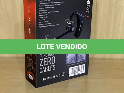 LOTE 096 - 01 FONE DE OUVIDO SEM FIO COM MICROFONE ESTENDIDO (NO ESTADO)