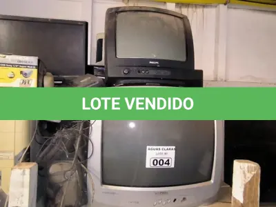 LOTE 004 - 01 LOTE COM TELEVISORES DE TUBO, CPU’S, ESTABILIZADORES E IMPRESSORA (NO ESTADO)